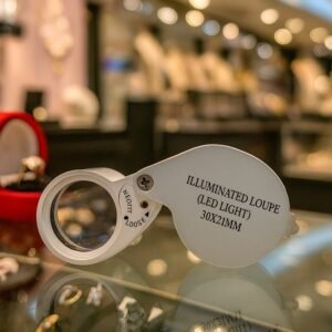 lupa joyero 40x aumento con luz y uv led cod21016