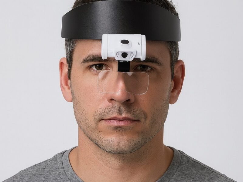 lupa vincha con varios aumentos luz led cody82000jc