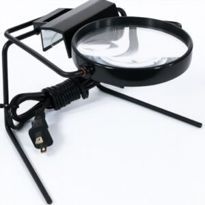 lupa de mesa con 2 aumentos + bifocal 6x + luz 83024