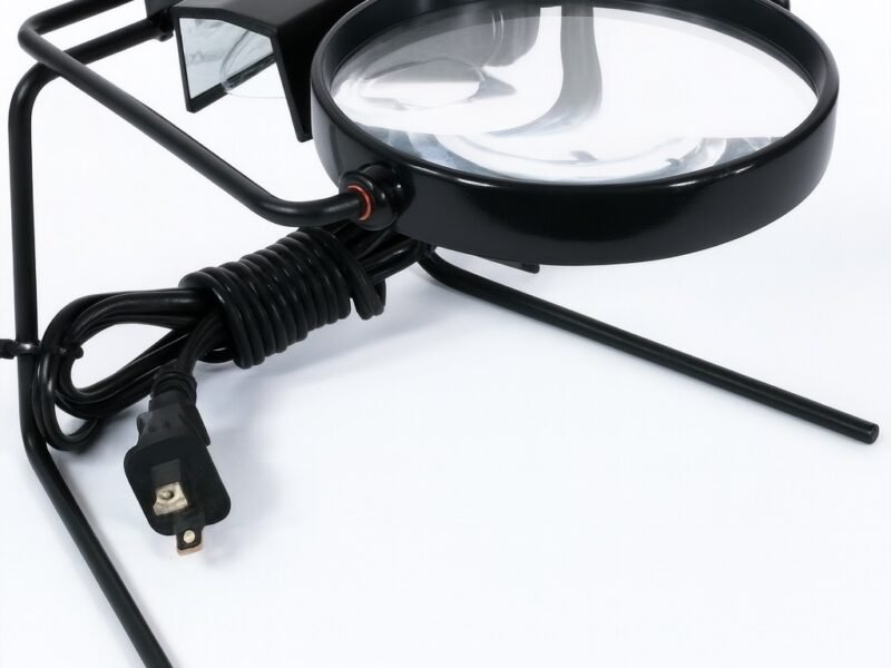 lupa de mesa con 2 aumentos + bifocal 6x + luz 83024