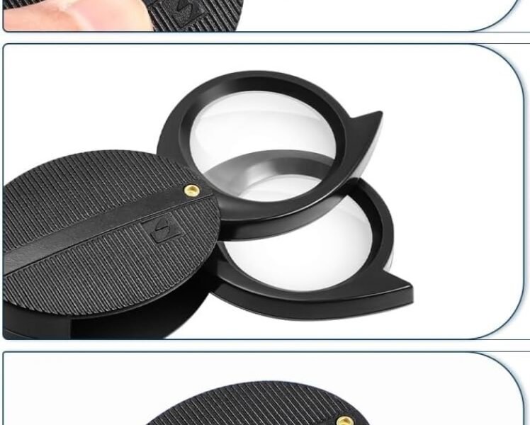 lupa 2 en 1 plegable 5x c/u cod7052