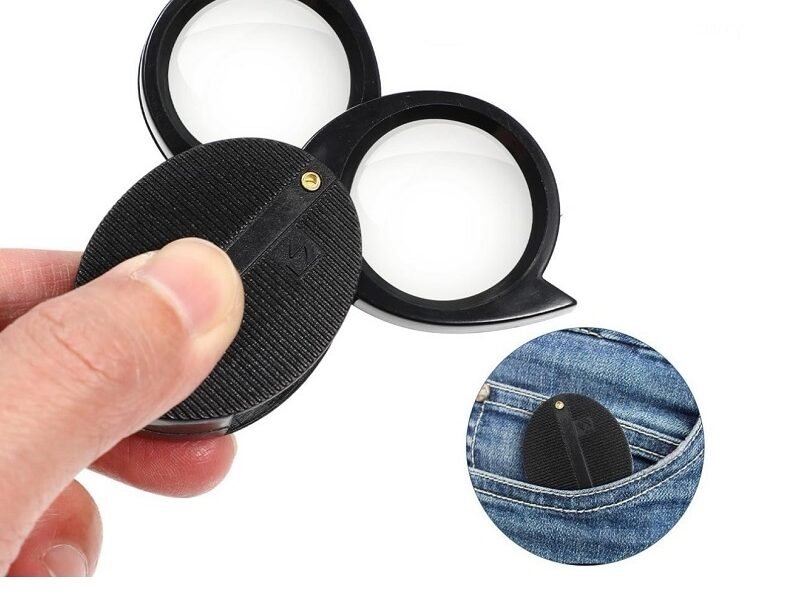 lupa 2 en 1 plegable 5x c/u cod7052