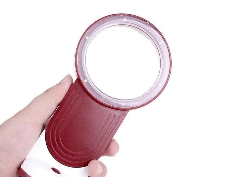 lupa de mano y mesa con luz usb modelo th7022