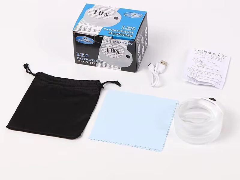 lupa de mesa 10x de aumento con led pw6010c