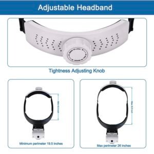 lupa vincha con varios aumentos luz led cody82000jc