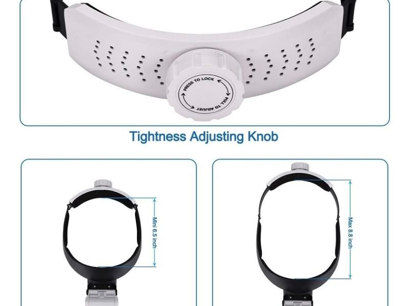 lupa vincha con varios aumentos luz led cody82000jc