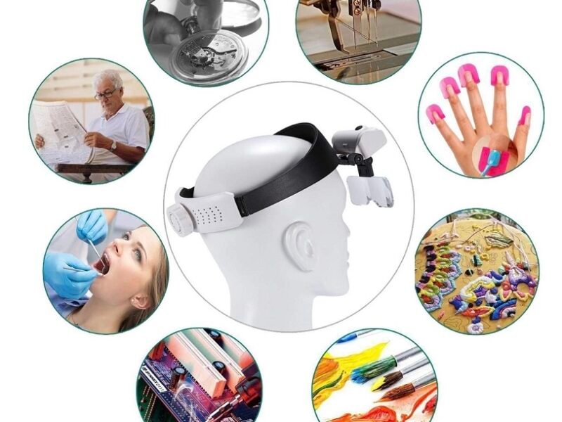 lupa vincha con varios aumentos luz led cody82000jc