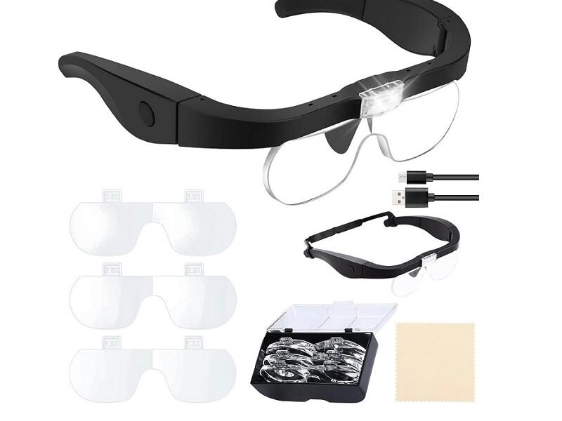 lupa lente con led con 4 aumentos cod11537dc