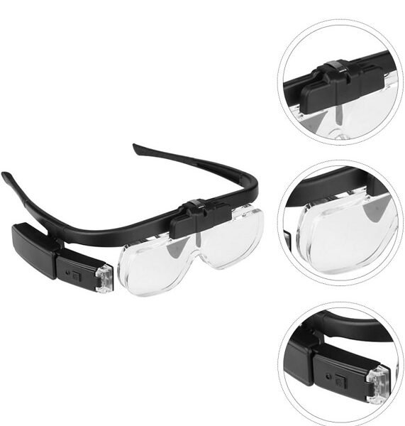 lupa lente con led con 3 aumentos cod11642dc