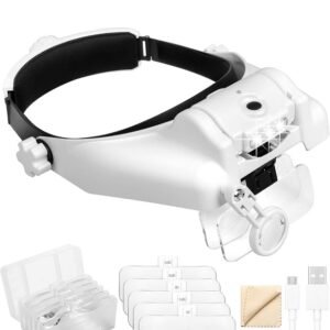 lupa vincha con varios aumentos luz led cod81000gc