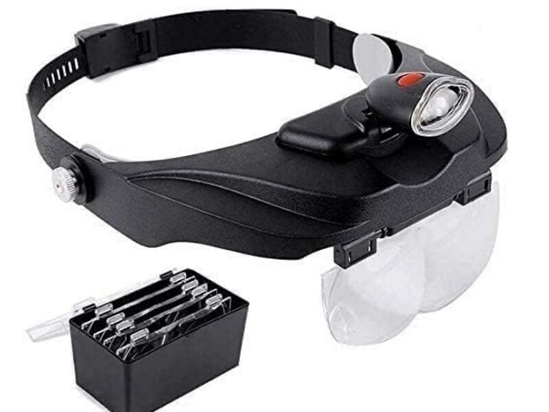 lupa vincha con varios aumentos y luz led cod81001f