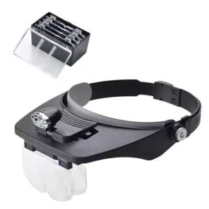 lupa vincha con 4 lentes +luz cod81001e