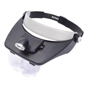 lupa vincha con 4 lentes +luz cod81001e