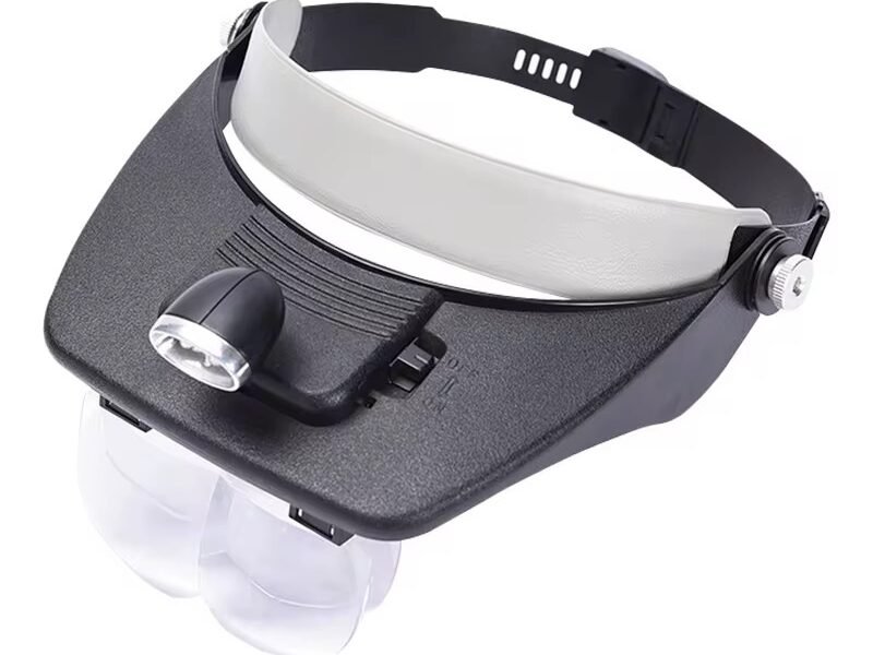 lupa vincha con 4 lentes +luz cod81001e