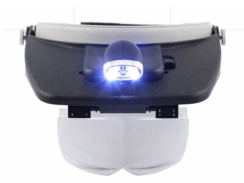 lupa vincha con 4 lentes +luz cod81001e