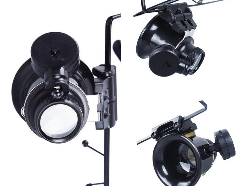 lupa monocular lente 20x con luz cod9892a