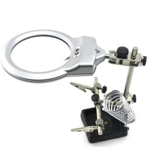 lupa de mesa con agarres para soldar + luz led cod16129a lupa de mesa con agarres para soldar + luz led cod16129a