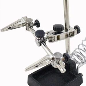 lupa de mesa con agarres para soldar + luz led cod16129a lupa de mesa con agarres para soldar + luz led cod16129a