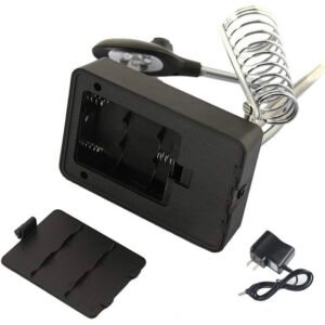 lupa con agarres para soldar + luz led cod16129c