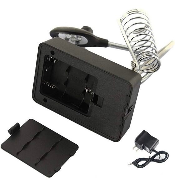lupa con agarres para soldar + luz led cod16129c
