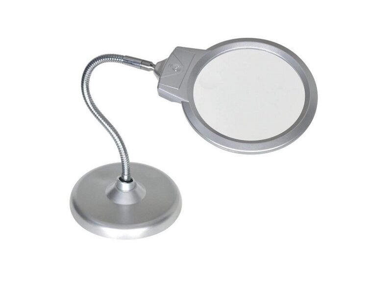 lupa con base 2,5/5x + luz led codmg4b5