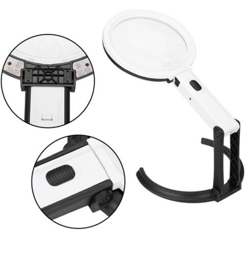 lupa con 2 aumentos y luz led cod3b1a
