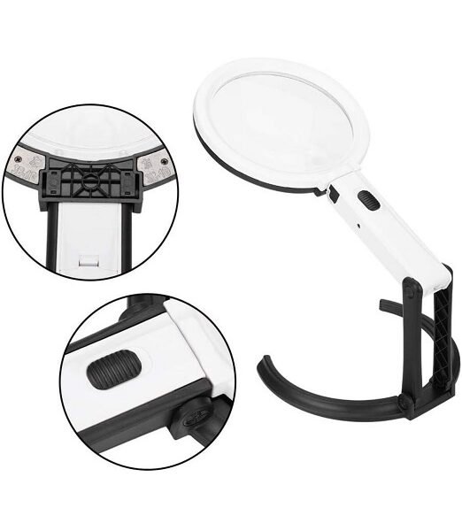 lupa con 1,8x/5x aumentos con luz led cod3b1d