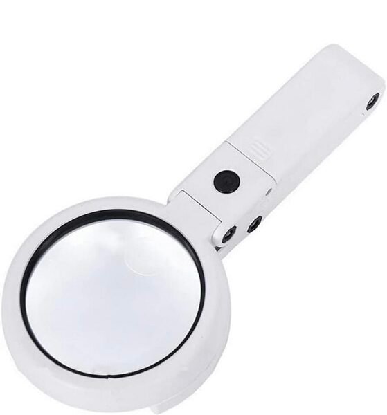 lupa de mano y mesa con luz usb codfs75rc