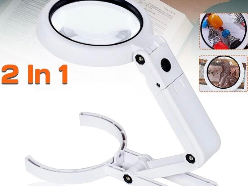 lupa de mano y mesa con luz usb codfs75rc