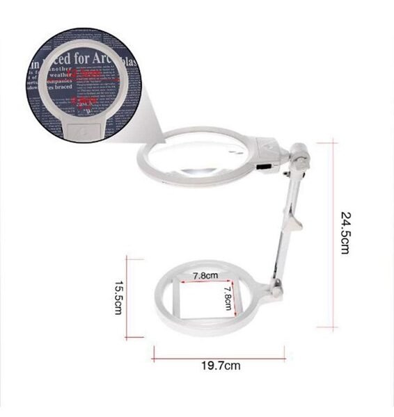 lupa con 2 aumentos y luz led cod3b1a