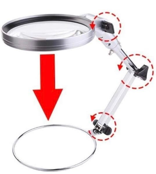 lupa con 2 aumentos + luz led cod830242