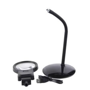 lupa con base y luz led 3x/4.5x cod7028