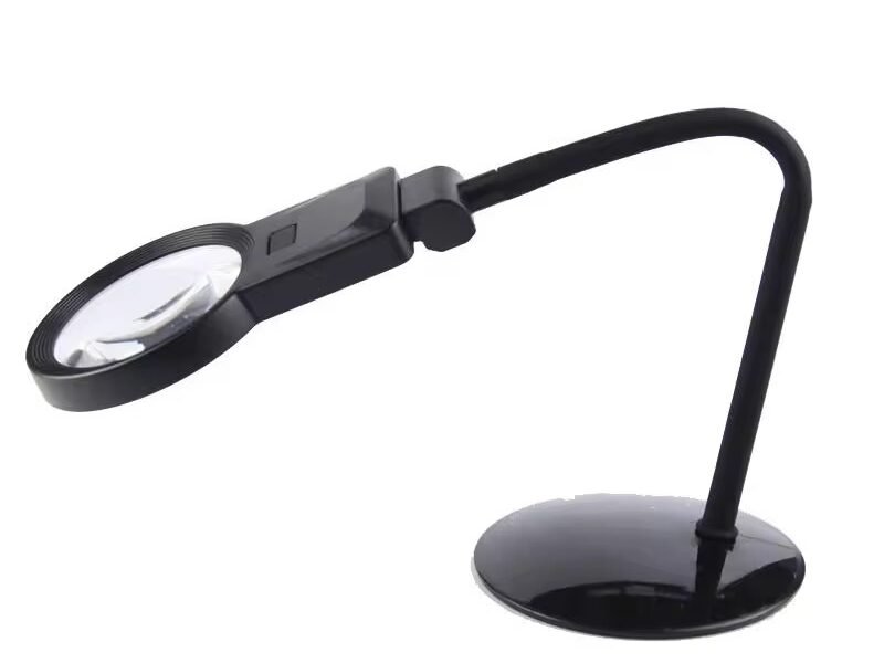 lupa con base y luz led 3x/4.5x cod7028