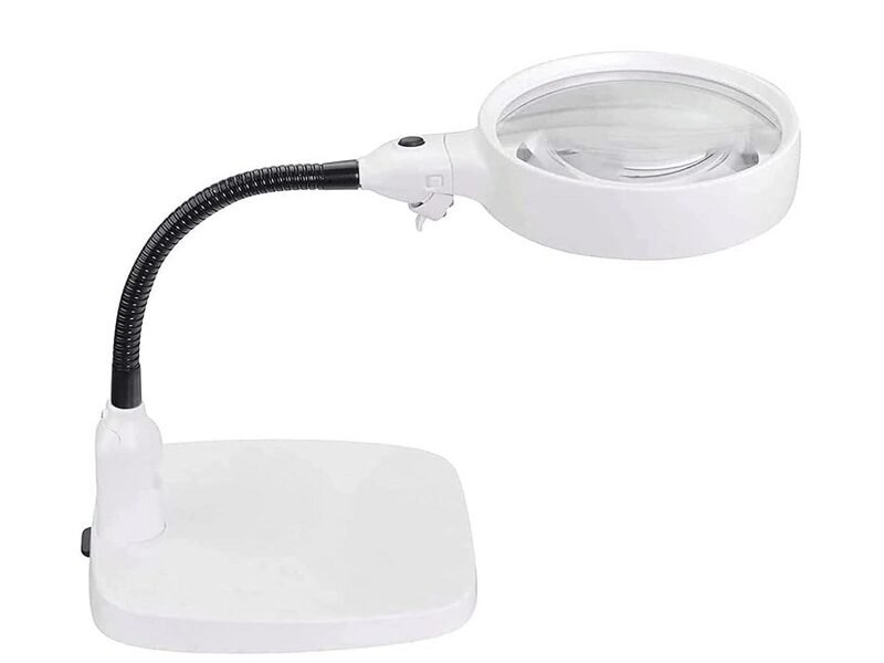 lupa con base 10x con luz led cod7764