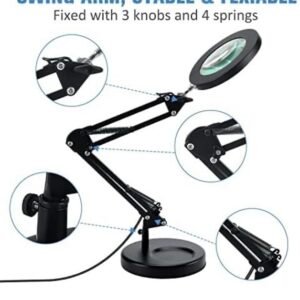 lupa de mesa con led y morsa 5x aumento codn2pcxs lupa de mesa con led y morsa 5x aumento codn2pcxs