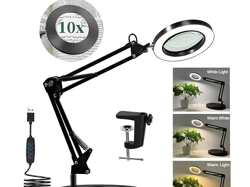 Lupa de mesa con Led y Morsa 5x Aumento CodN2pcxs lupa de mesa con led y morsa 5x aumento codn2pcxs