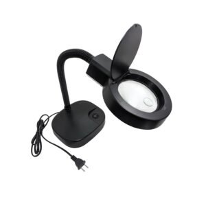 lupa de mesa con luz 12w bifocal 3x 8x codlt86d