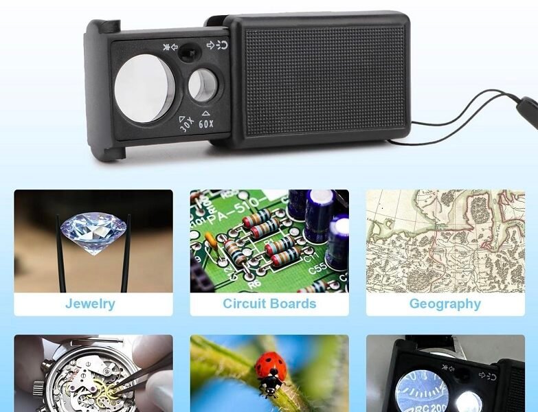 lupa joyero con 2 aumentos y luz led cod9881