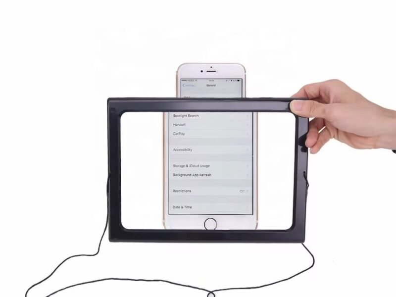 lupa de mesa con aumento y luz fresnel 250125