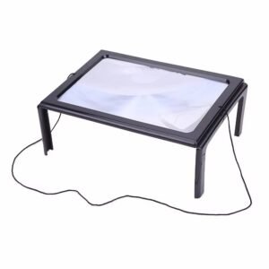 lupa de mesa con aumento y luz fresnel 250125