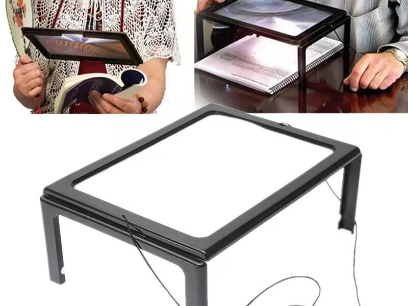 lupa de mesa con aumento y luz fresnel 250125