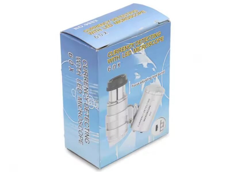 lupa microscopio 60x led y ultravioleta cod9882ip