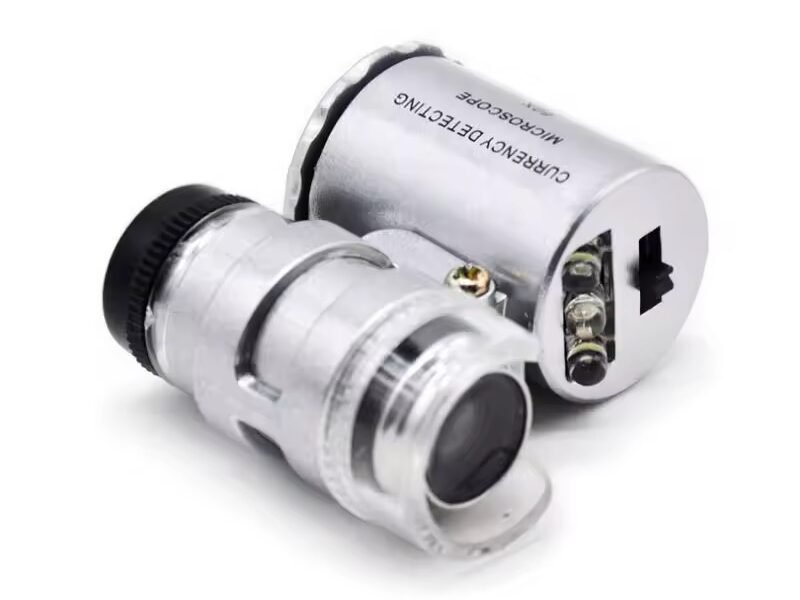 lupa microscopio 60x led y ultravioleta cod9882ip