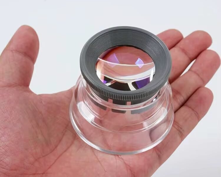 lupa copa 14x con estuche de cuero cod6759