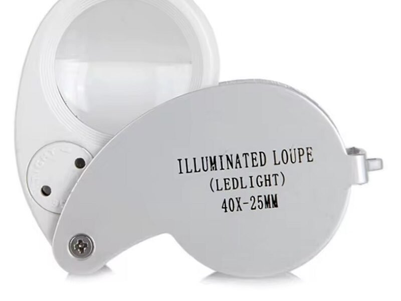lupa joyero 40x aumento con luz y uv led modelo 21016