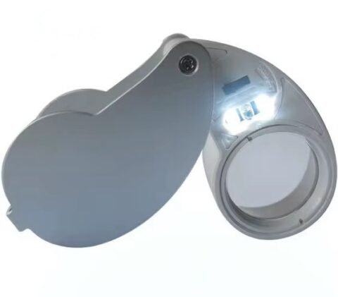 lupa joyero 40x aumento con luz y uv led modelo 21016