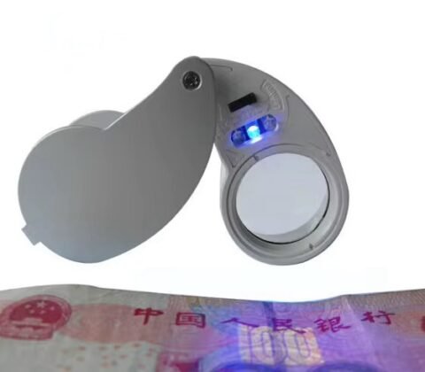 lupa joyero 40x aumento con luz y uv led modelo 21016
