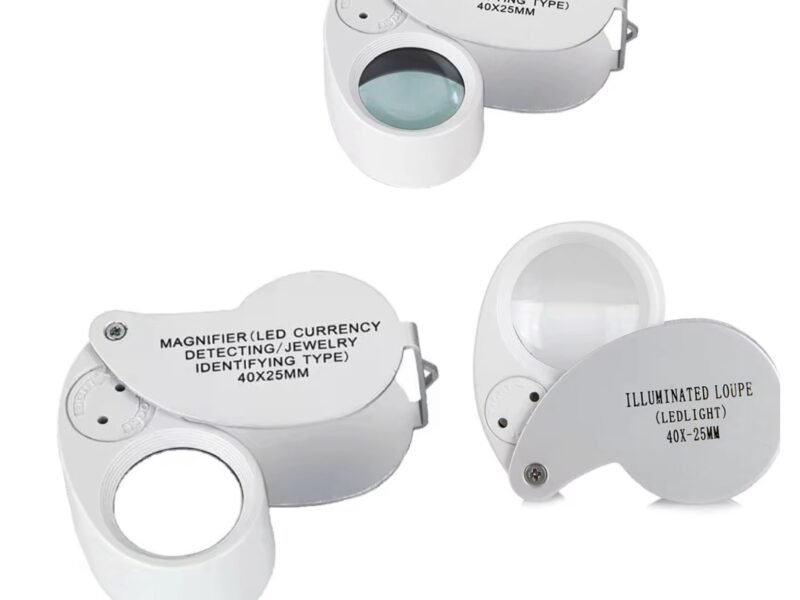 lupa joyero 40x aumento con luz y uv led modelo 21016