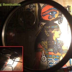 lupa de mesa con 2 aumentos + bifocal 6x + luz 83024