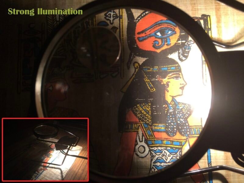 lupa de mesa con 2 aumentos + bifocal 6x + luz 83024